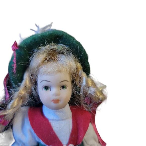 Vintage Leonardo Porcelain Collection Dolls 4.5" Legs And Arms Movable German - Picture 3 of 6